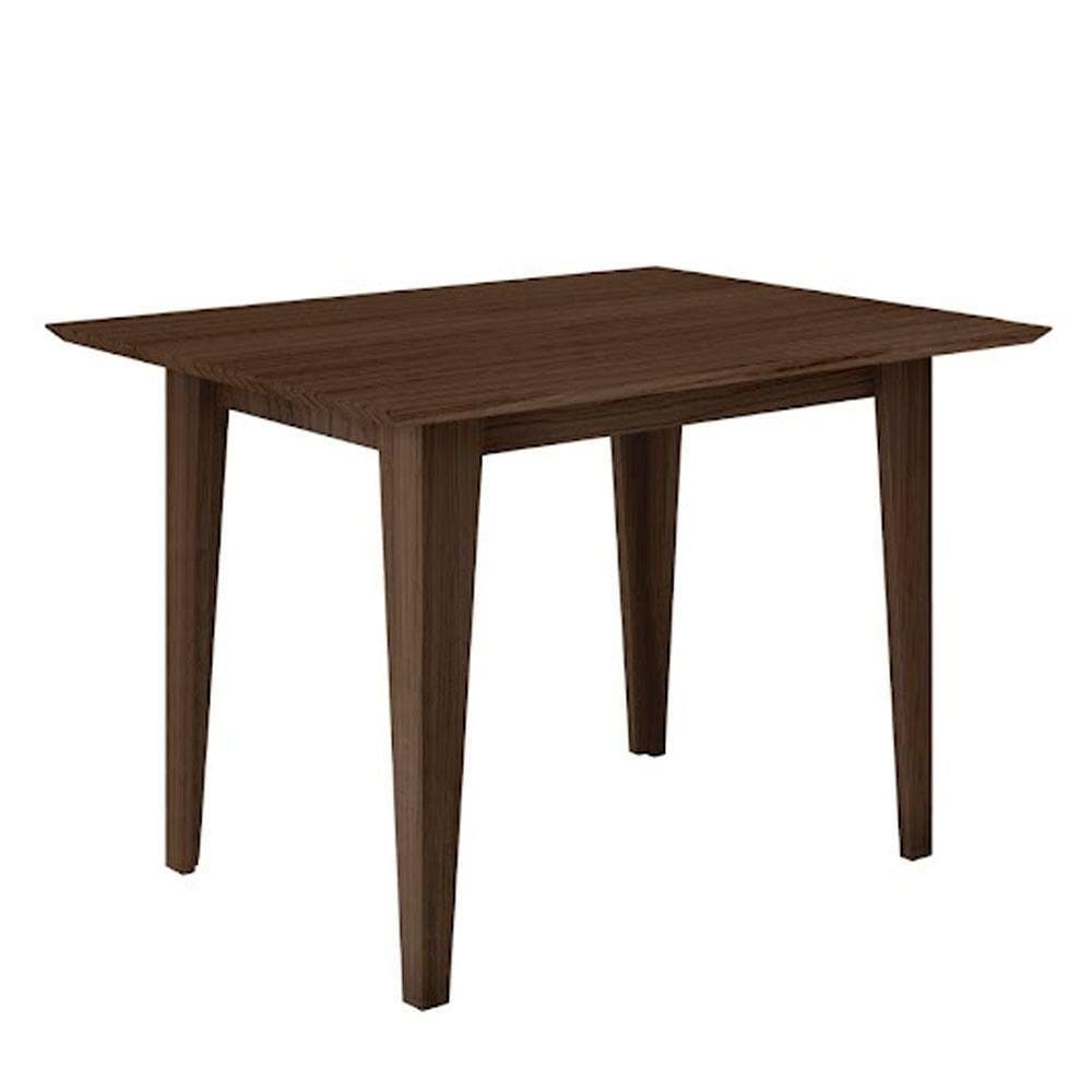 Mesa Para Sala De Jantar 120Cm Retangular Tampo Chanfrado Kate Poliman Amêndoa