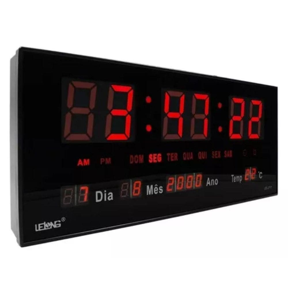 Relógio Digital Led Progressivo Calendário Quarto