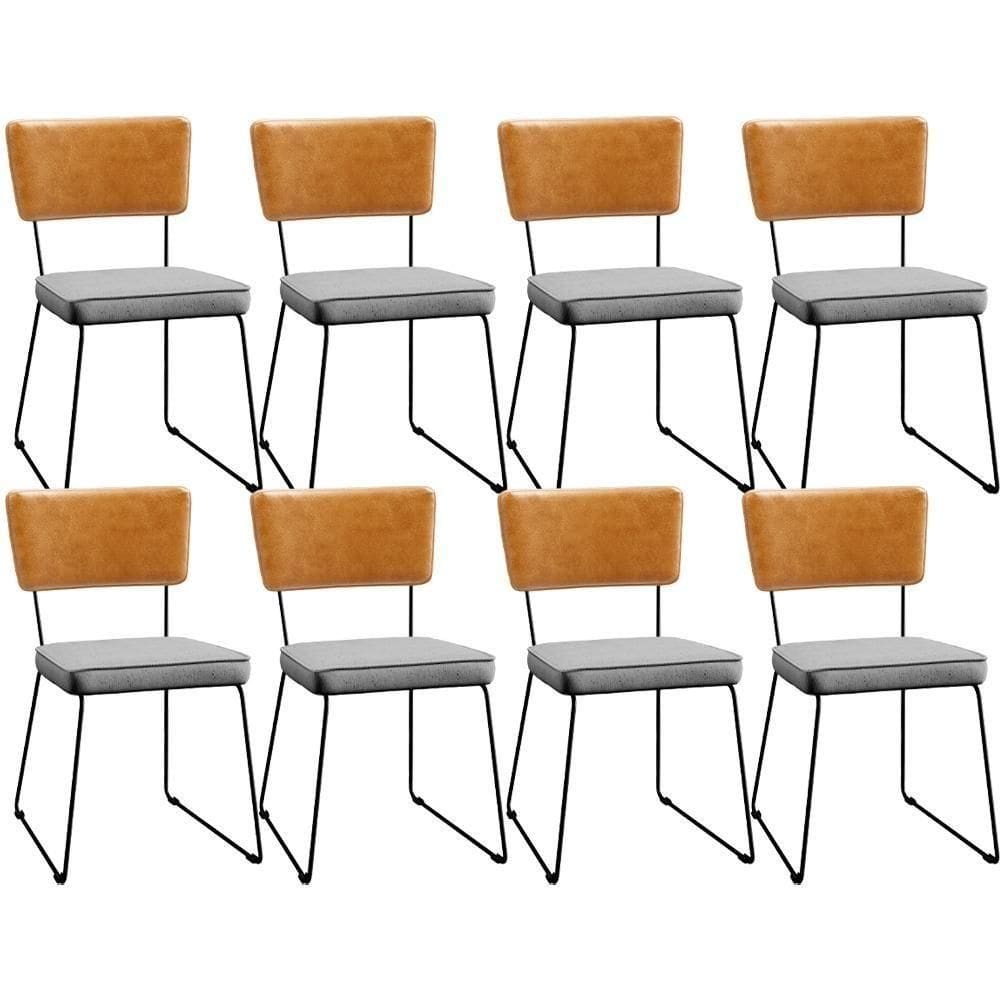 Kit 08 Cadeiras Couríssimo Whisky Linho Cinza