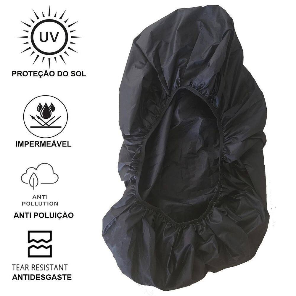 Capa Para Cobrir Mochila Impermeável Cinza Dos 55 Aos 75L