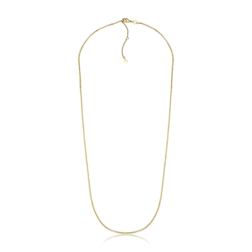 Corrente Elos Portugueses 65cm Revestida em Ouro