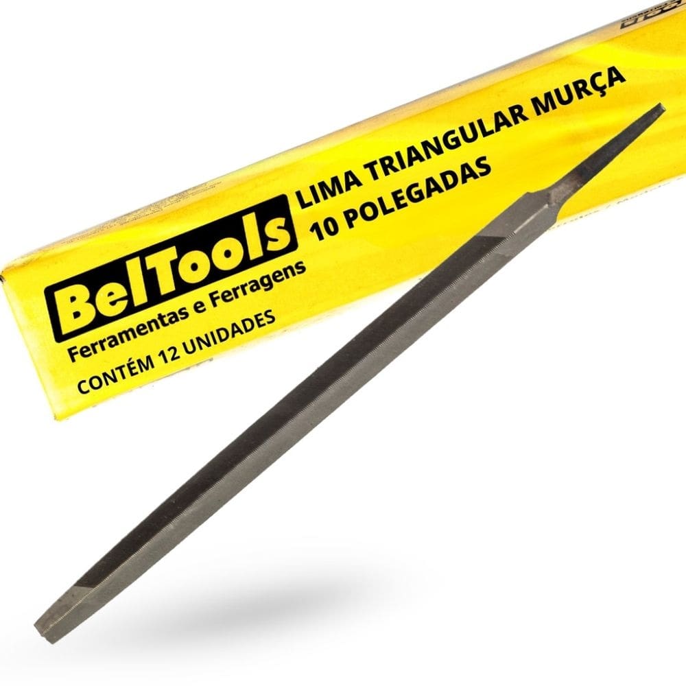 Kit C/ 12 Lima Triangular Murça 10 Pol Beltools
