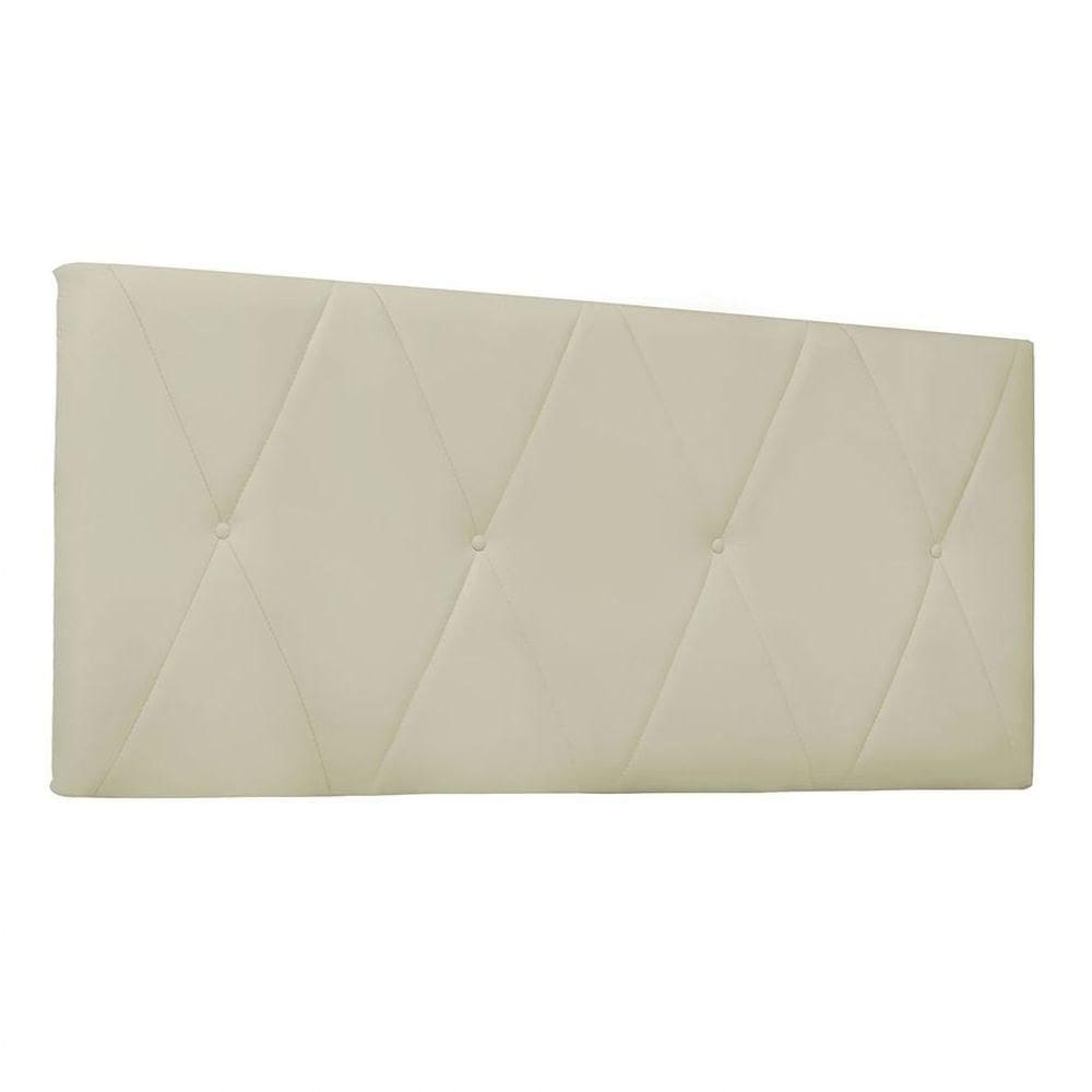 Cabeceira Aquilla Cama Box Casal 140 Cm Corino Bege