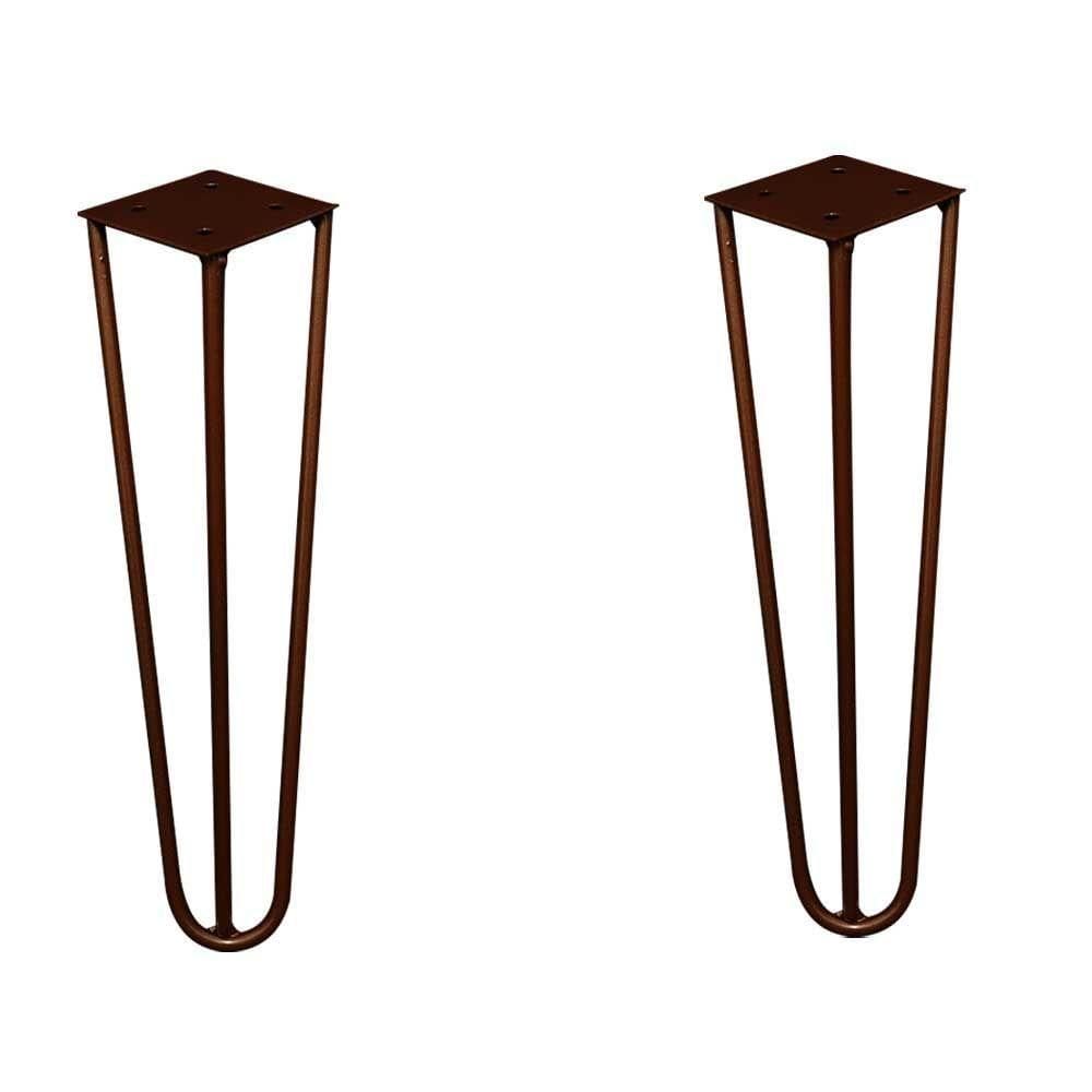 Kit 2 Pés De Metal 25 Cm Rack E Puffs Bronze