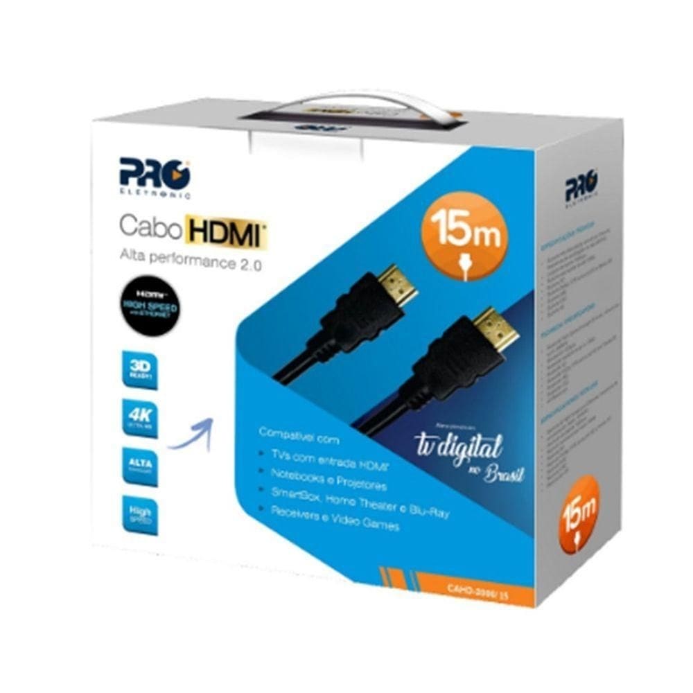 Cabo Hdmi Macho X Macho 2.0 Para Instalaçoes De Casas
