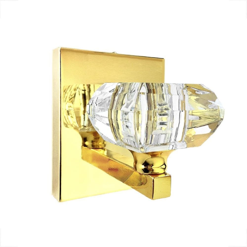 Arandela Dourada De Cristal K9 Interna Quarto Cindy Bet40