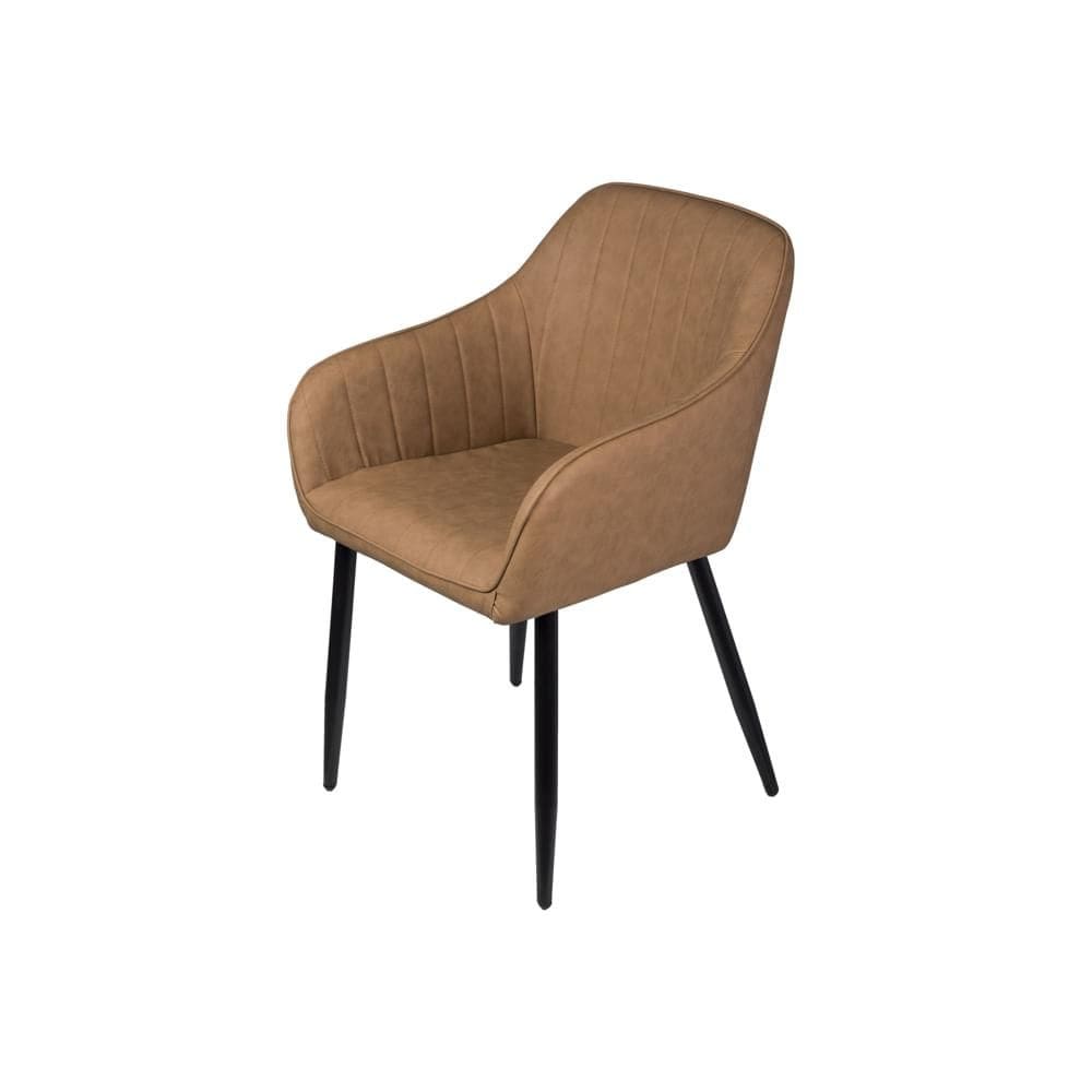 Poltrona Volga PU Caramelo Base Metal