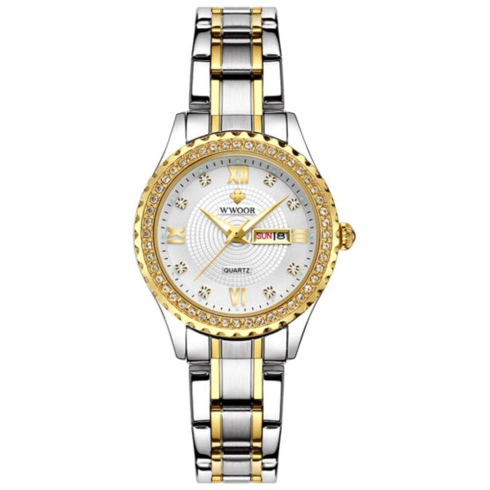 Relógio Femininode Quartzo com Strass em Aço inoxidável Casual