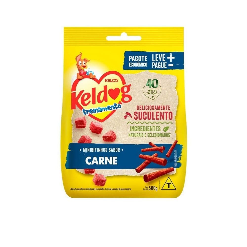 Bifinho Keldog Cães Mini Carne 500G
