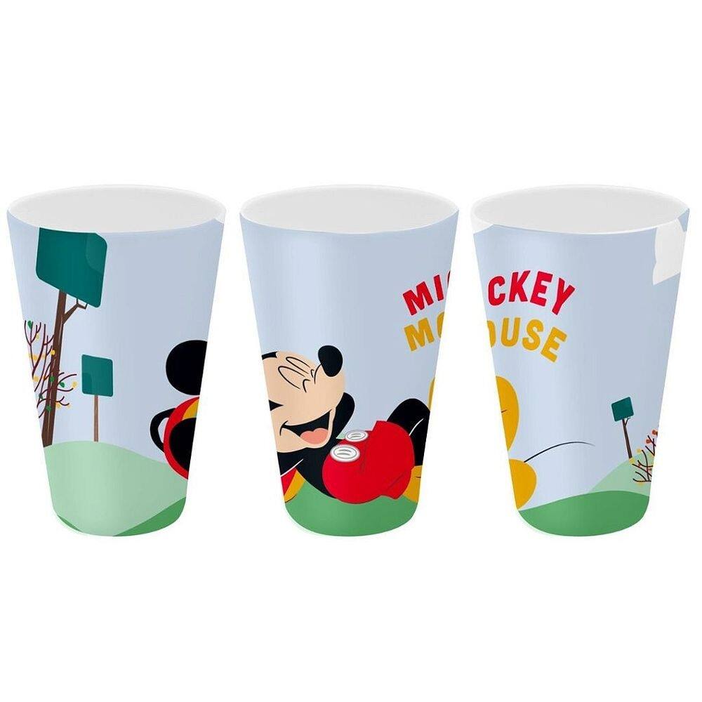 Kit 3 Copos Festa Infantil Melamina Mickey Mouse Disney 300ml - Tuut