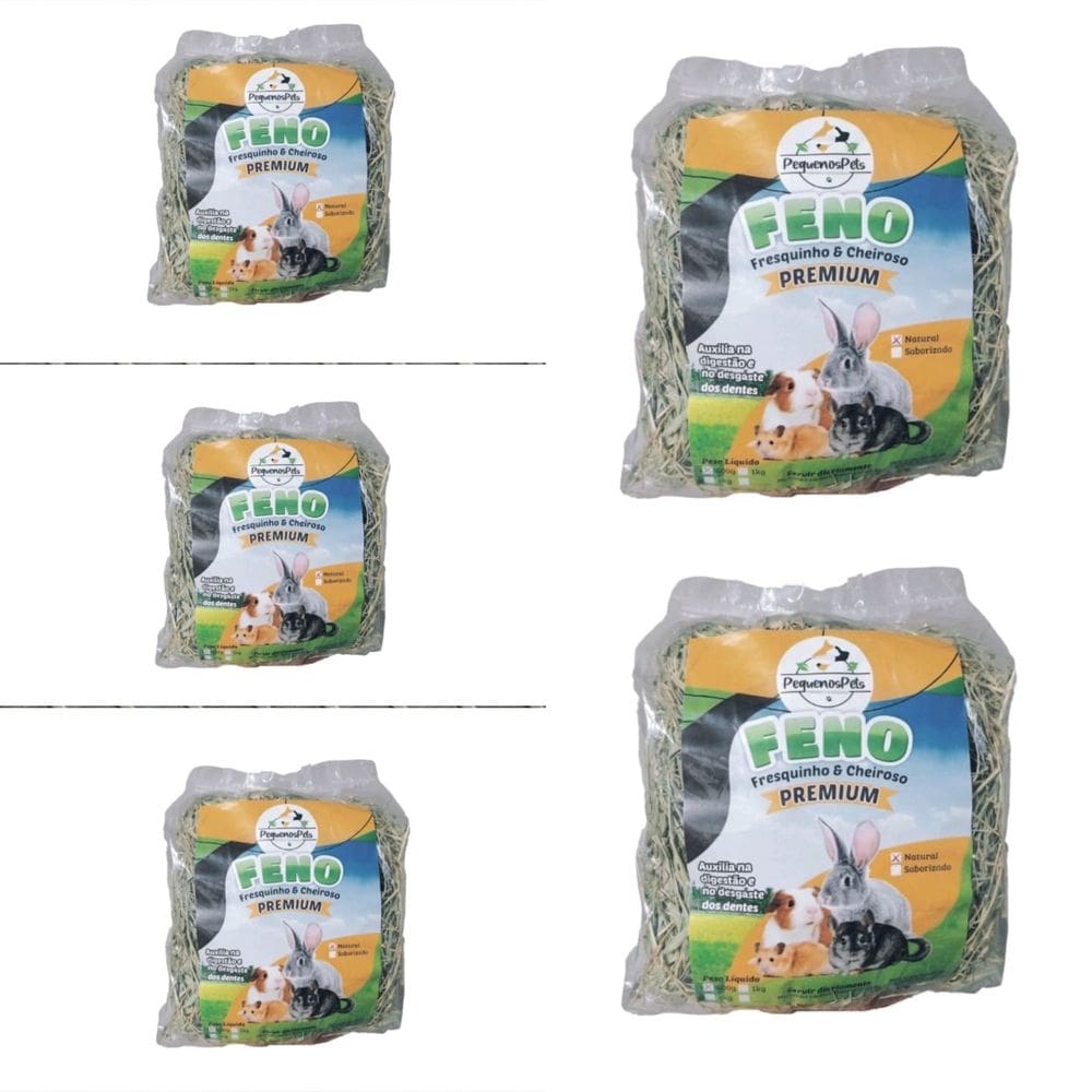 5 kg de FENO Fresco Super Premium Verdinho para coelhos, hamster porquinho da índia Roedores em Gerall