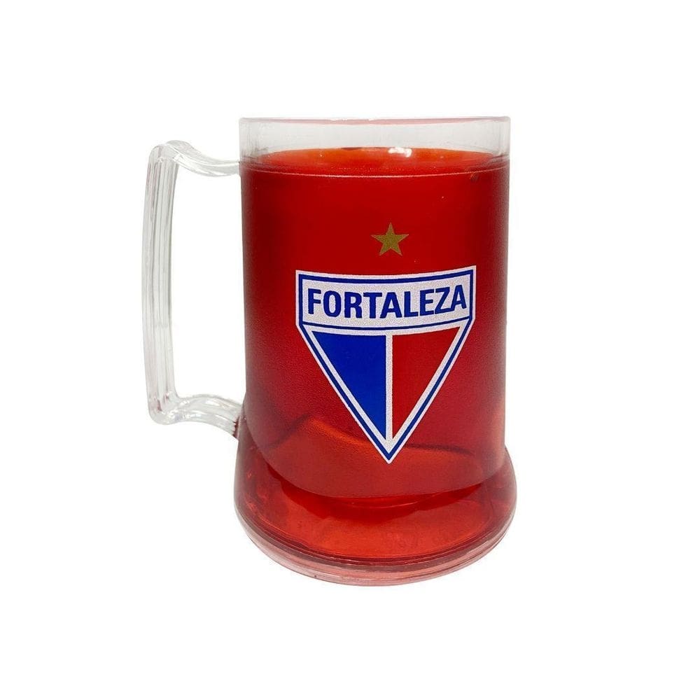 Caneca De Gel Vermelho Escudo Fortaleza Tricolor