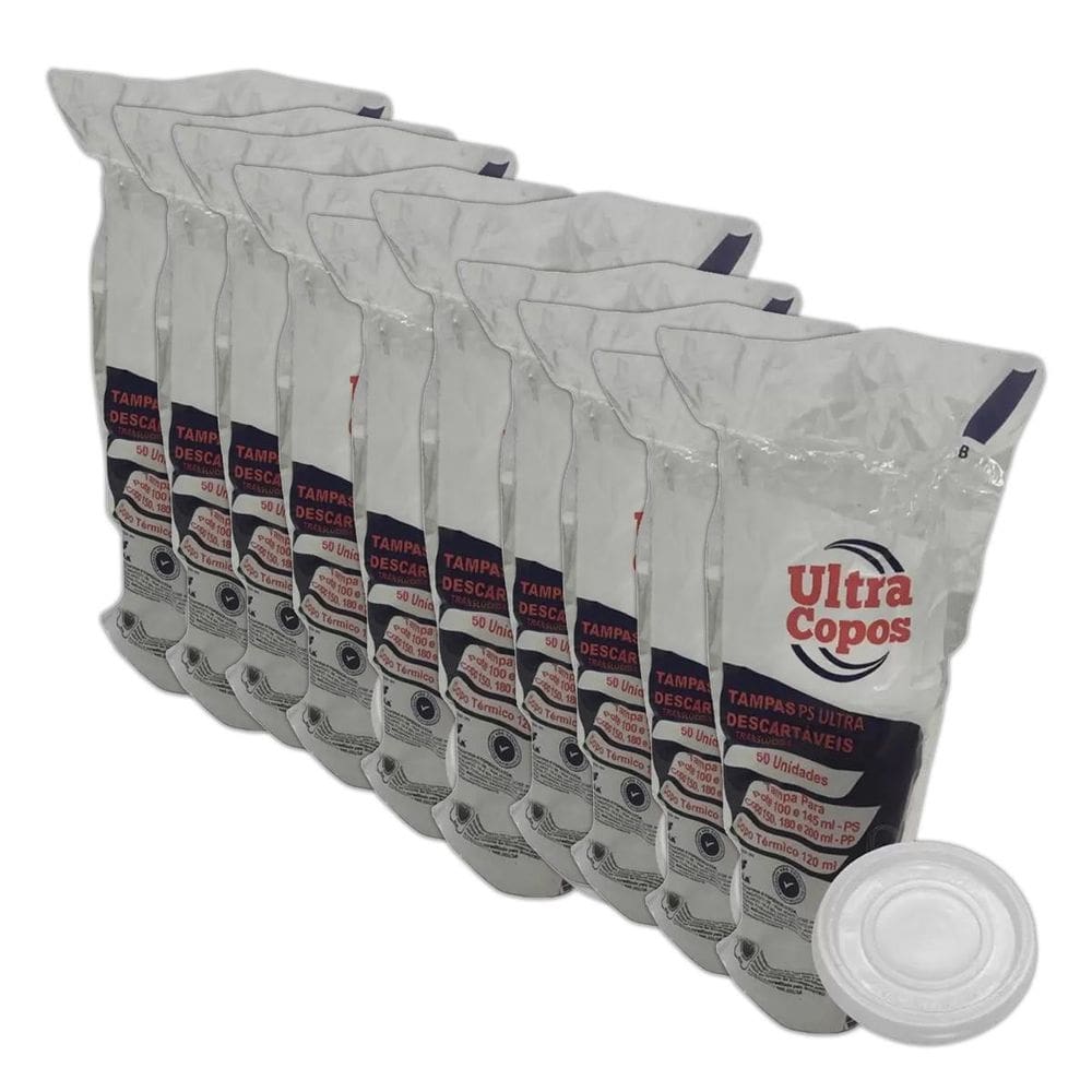 Tampa Para Copo De Isopor 120Ml C/500 Un S/ Furo Ultra