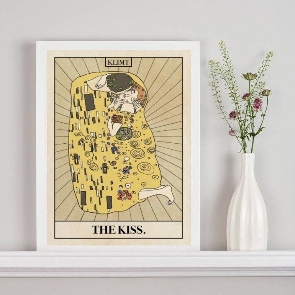 Quadro Carta Tarot The Kiss - Klimt 45X34Cm