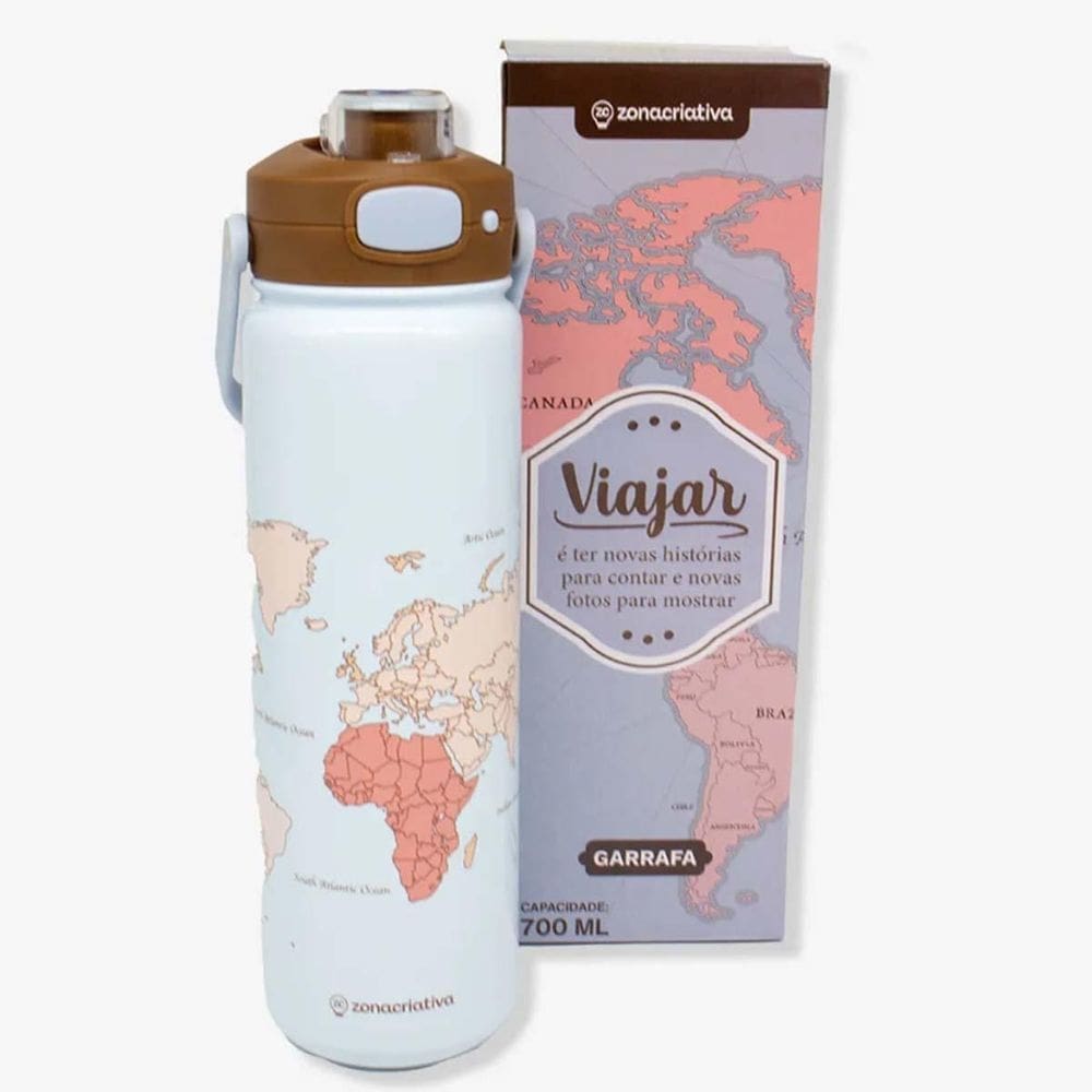 Garrafa Térmica Click Viagem 700 Ml Zona Criativa