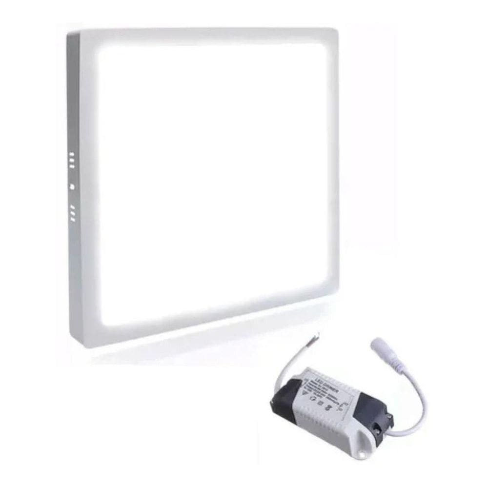 Painel Plafon Led 12W Sobrepor Quadrado 6500K