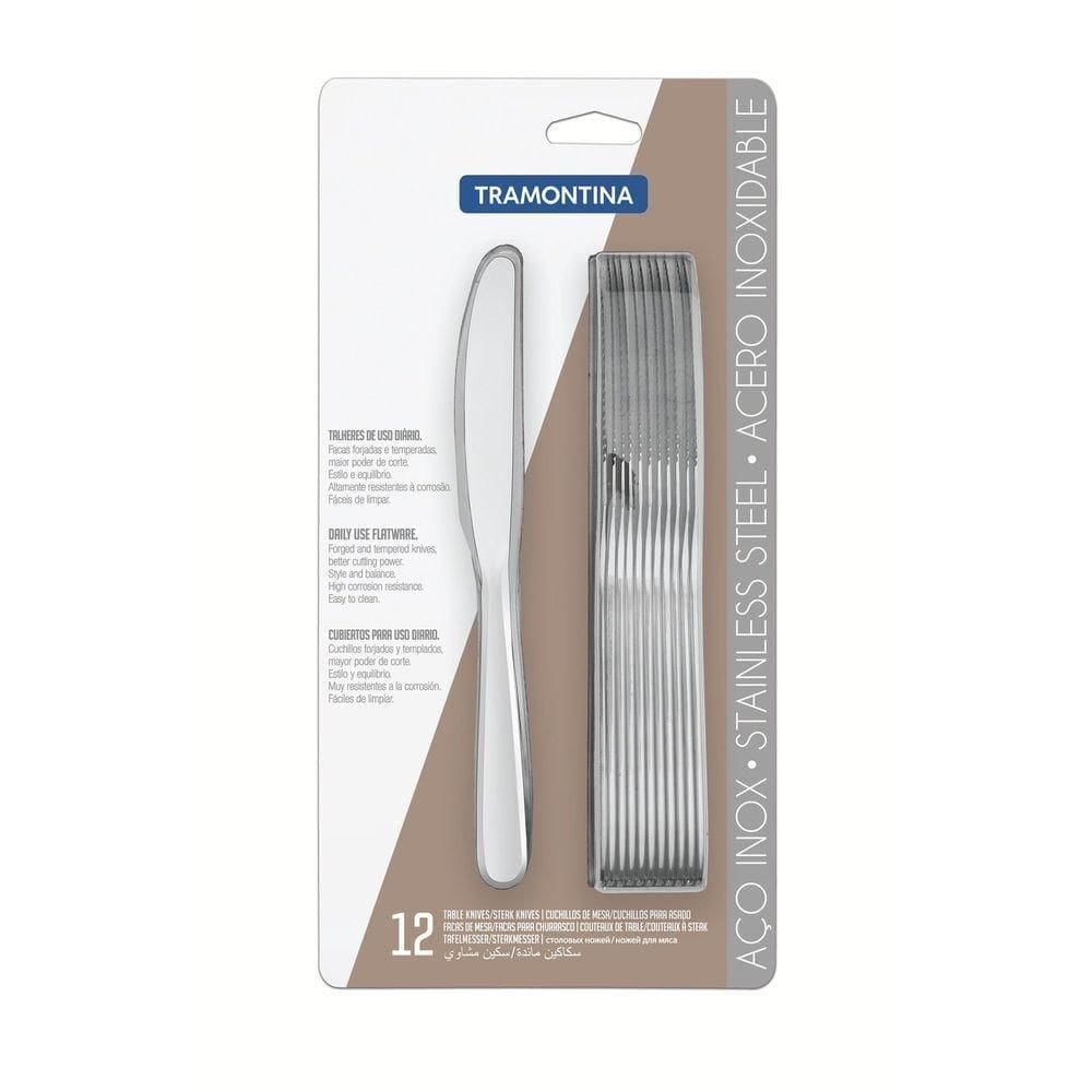 Conjunto De Facas De Mesa Angra Tramontina Em Aço Inox 12 Peças Tramontina