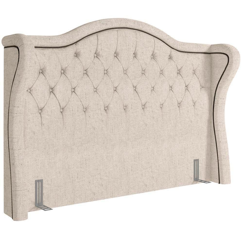 Cabeceira Cama Box Casal King 195cm P05 Lisboa Bege Claro