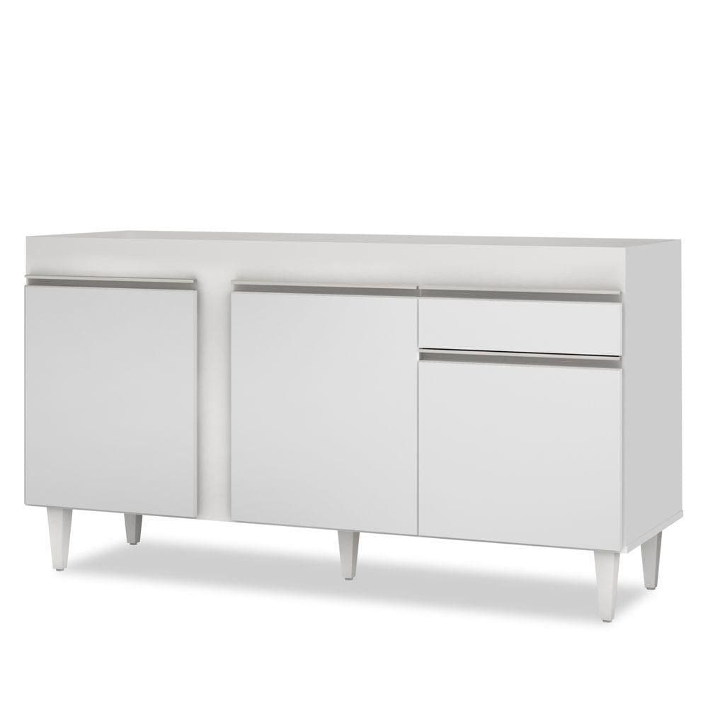 Balcão Gabinete Para Pia 150cm Sem Tampo 3 Portas 1 Gaveta
