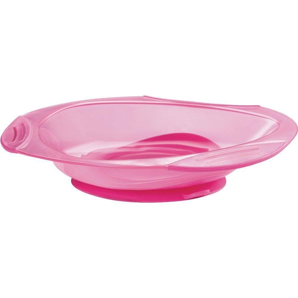 Prato Raso com Ventosa Funny Meal Rosa BB049 Multikids Baby