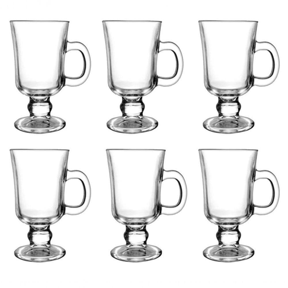 6 Xícaras Vidro Café Nespresso Dolce Gusto 220ml Caneca