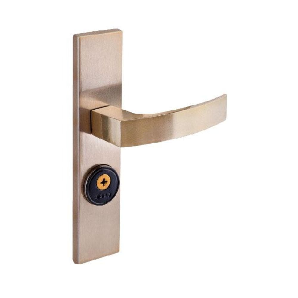 fechadura tetra quadratta curva espelho 55mm bronze latonado alianca