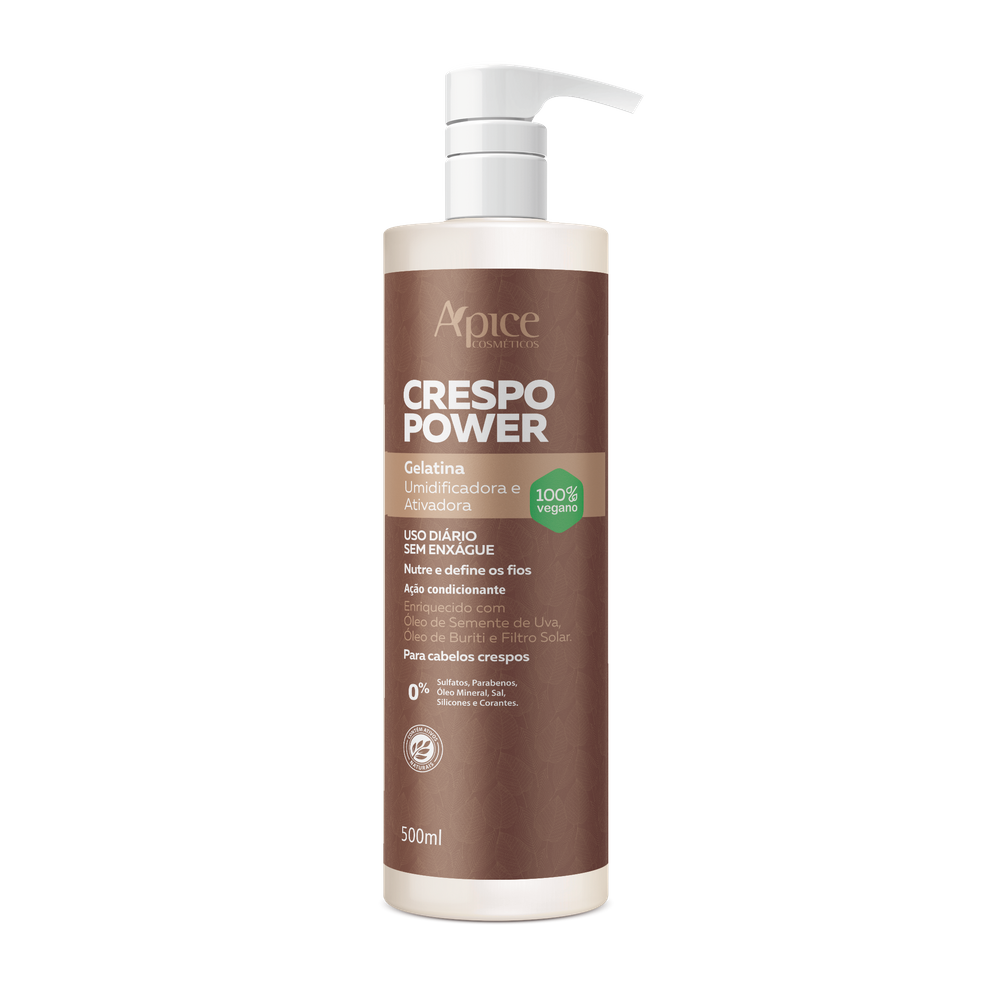 Gelatina Ativadora e Umidificadora Apice Crespo Power 500ml