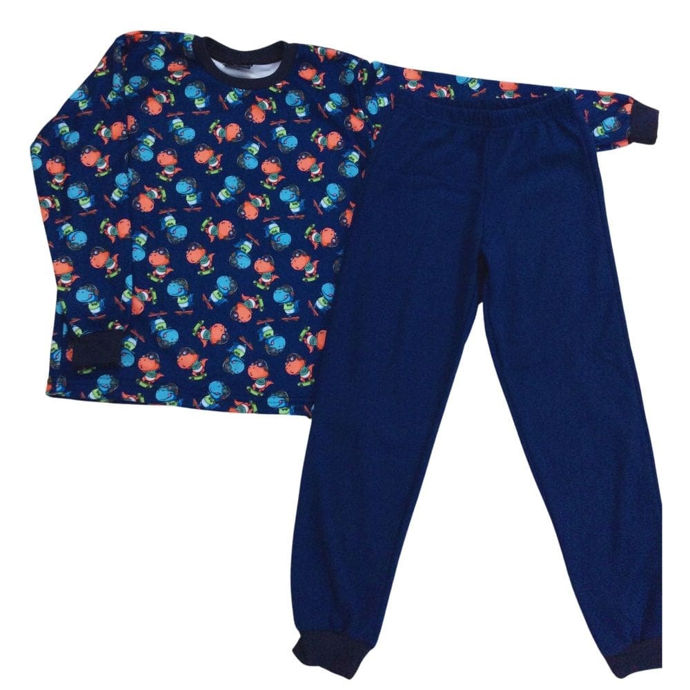 Pijama infantil masc felpado Vrasalon azul