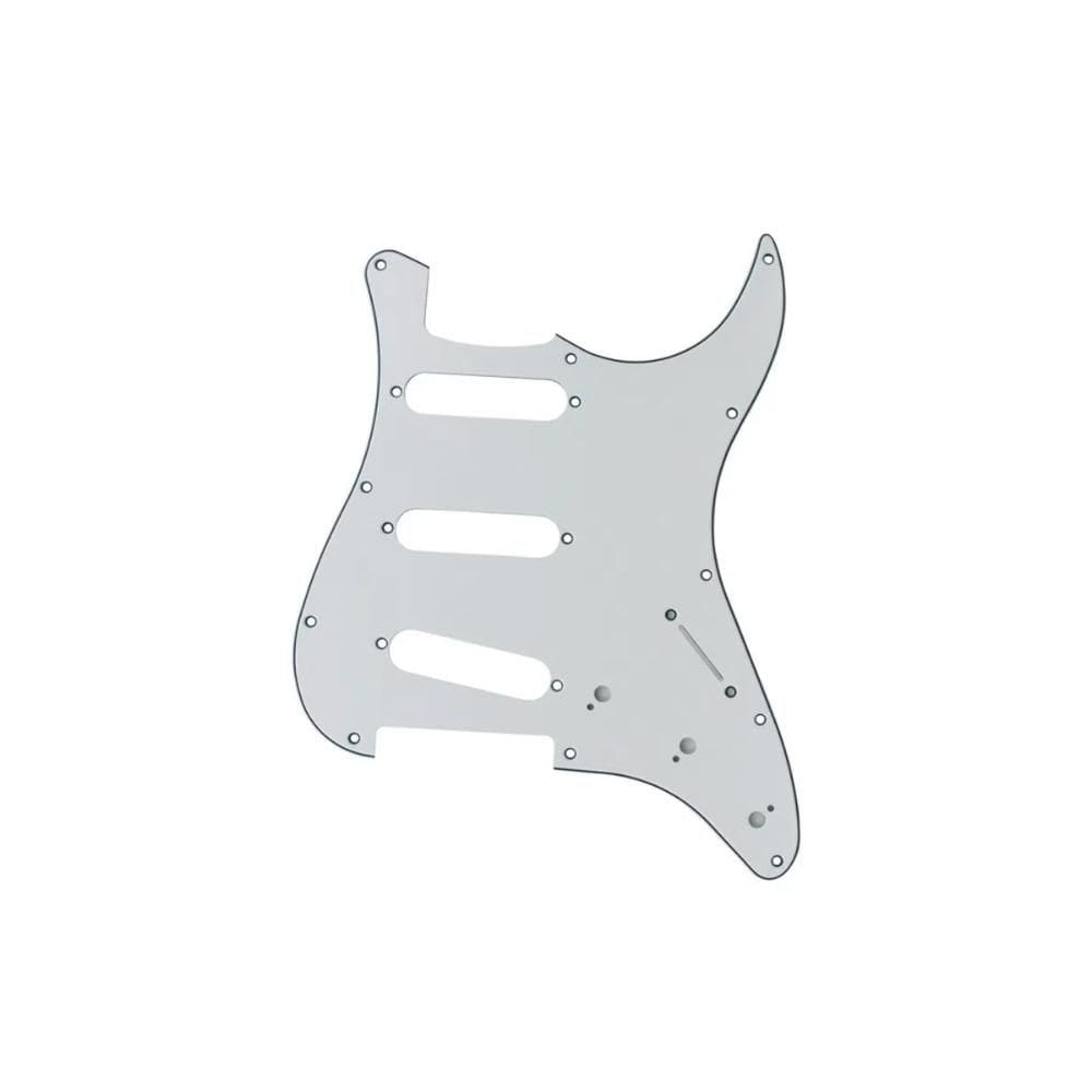 Escudo Guitarra Stratocaster SSS 3 Camadas Dolphin Branco