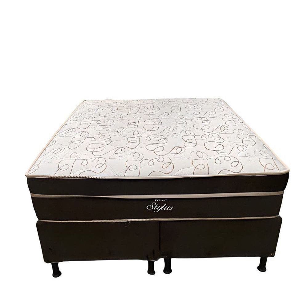 Conjunto Box Stylus Queen 158X198X60 Molas Ensacadas Topázio