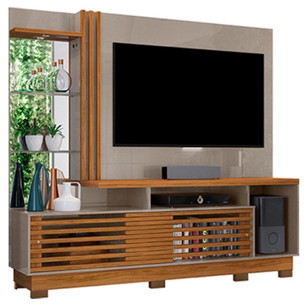 Estante Home Theater Frizz Plus com Pés Fendi Naturale - Madetec