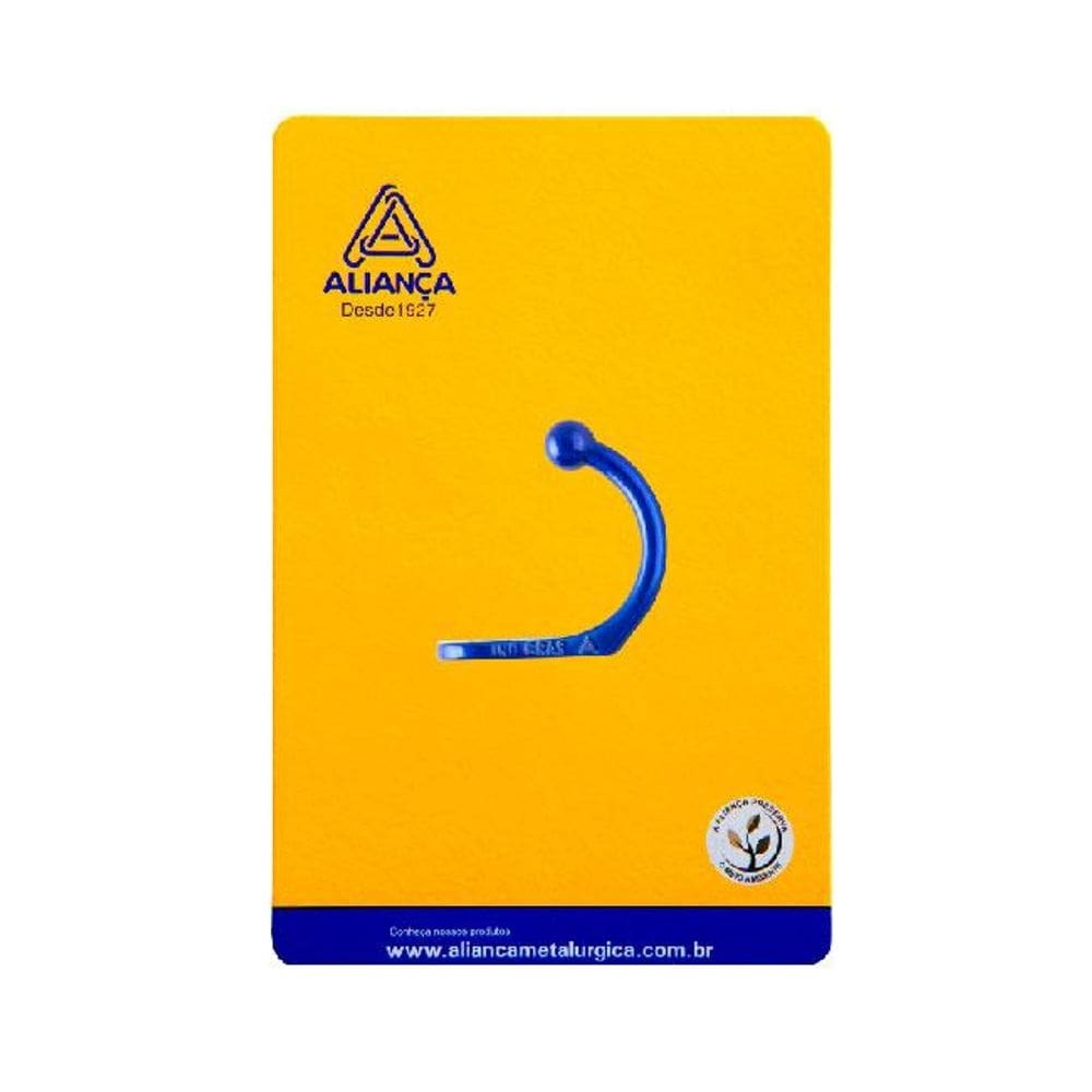 cartela gancho cabide simples grande azul alianca