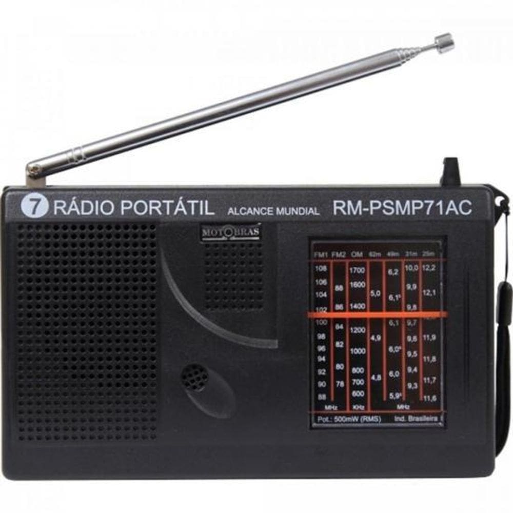 Rádio Portátil Motobras RM-PSMP71AC Preto [F002]