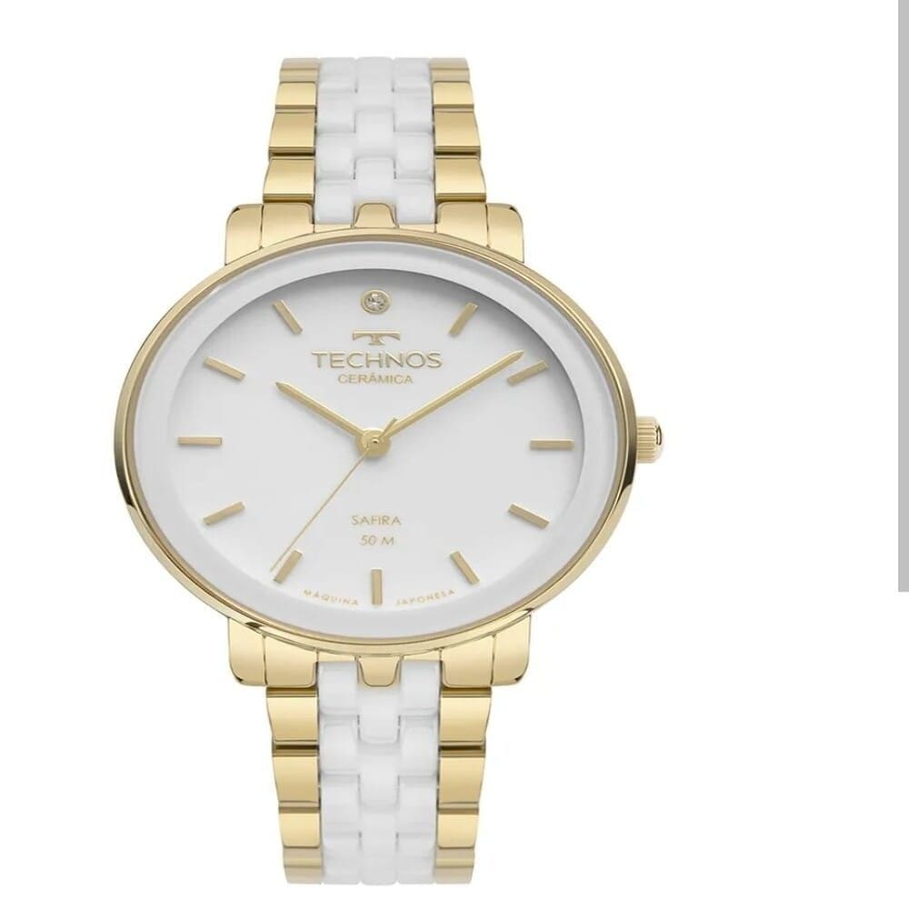 Relógio Technos Feminino Ceramic/Saphire Branco 2035MZL/1B