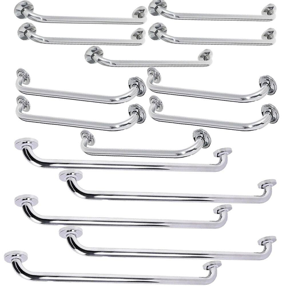 Barra Alça Apoio Inox Kit 50cm 60cm 70cm Acessibilidade Pcd Cadeirante Idoso Banheiro
