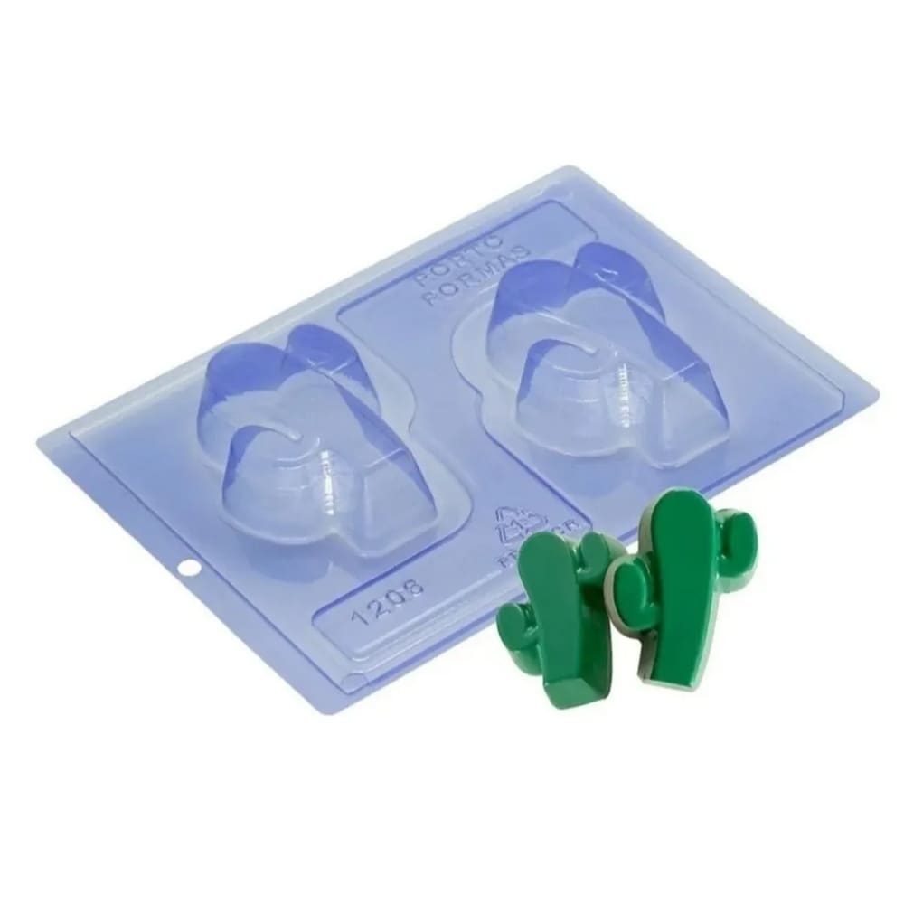 Kit 4 Formas Acetato E Silicone Festa Junina Cacto Cod.1206