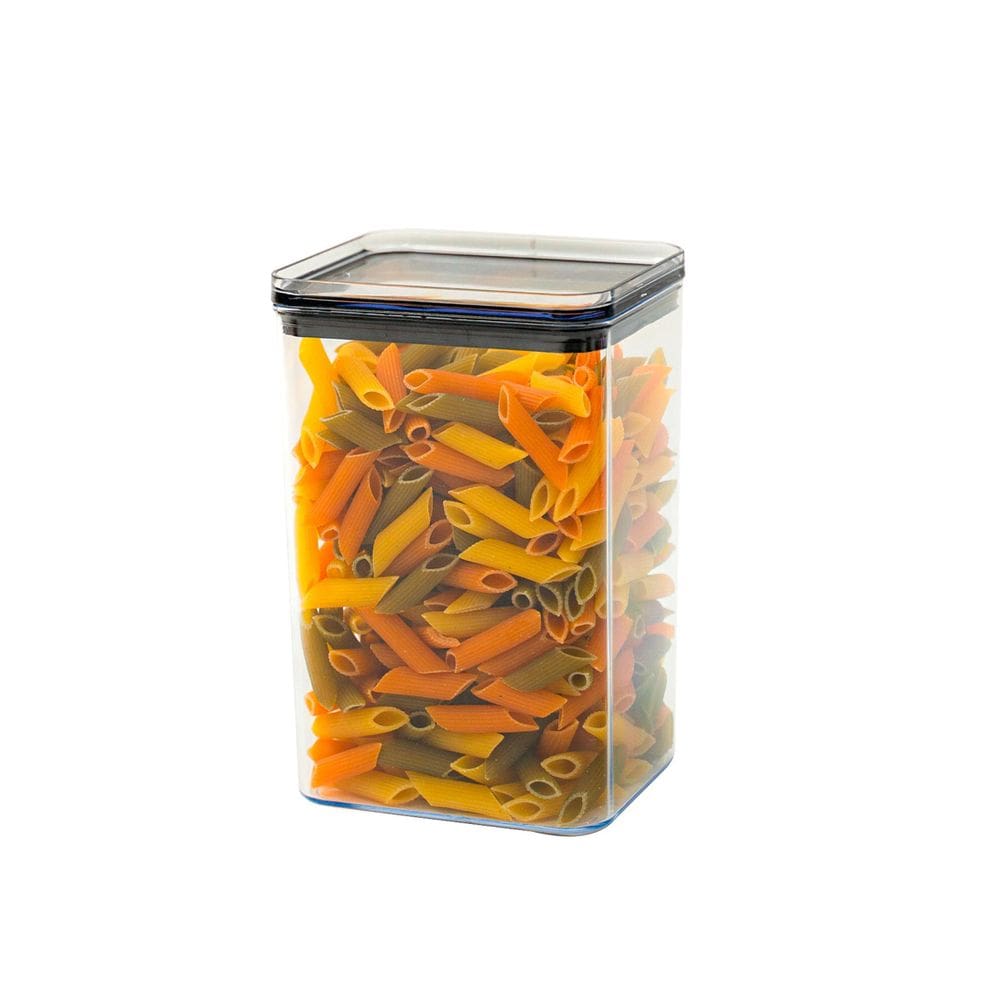 Pote De Acrílico 1,6L Com Tampa Hermético Quadrado - Td U T