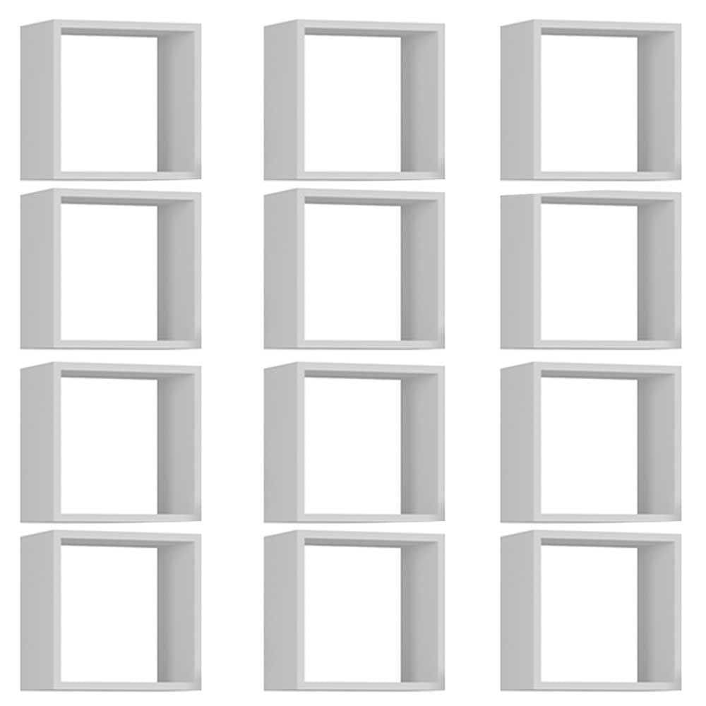 Kit 12 Nichos Organizador 30x30cm Branco