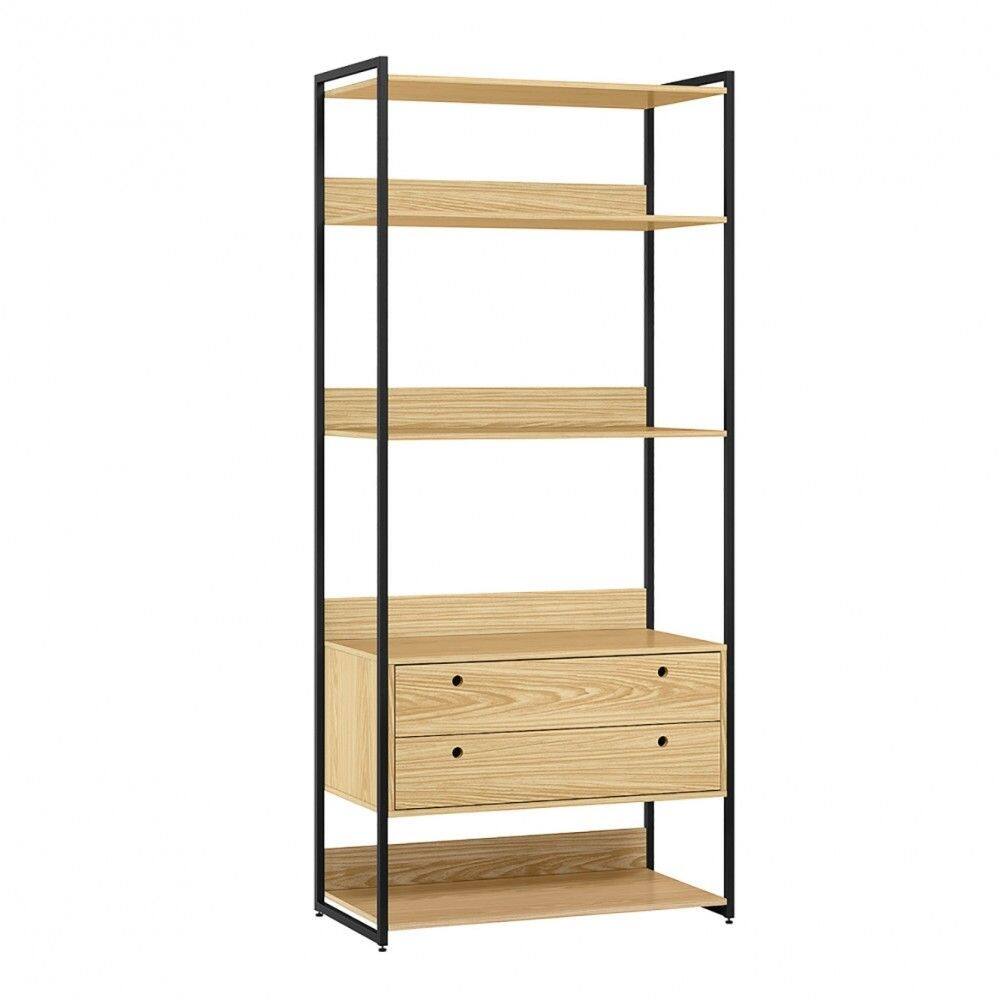 Closet Industrial Estante 2 Gavetas 5 Prateleiras Pinus | Extra