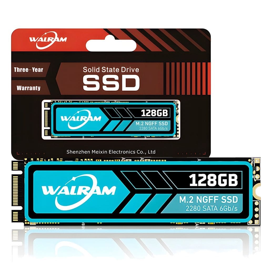 SSD M.2 SATA 6GB/s 128GB Leitura 560Mb/s Escrita 490Mb/s - Walram