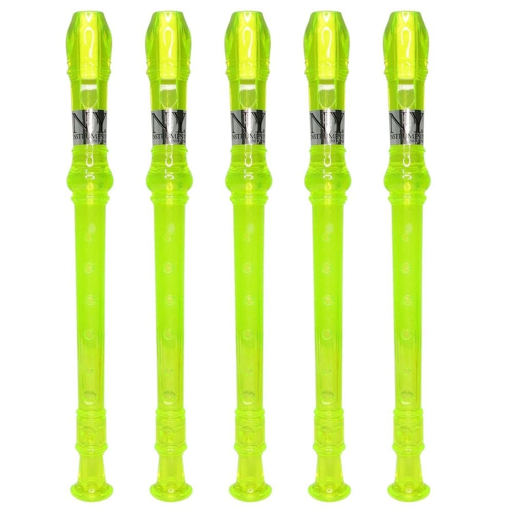 Kit 5 Flautas Doce Germânica Verde Translucida FL 20G G NY