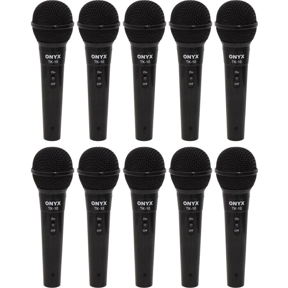 Kit 20 Microfones Dinâmicos com Fio TK 10 Onyx