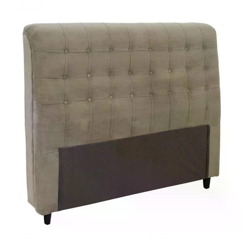 Cabeceira Queen 160cm Damares Suede Taupe Id Suede Taupe