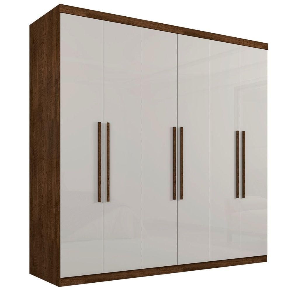 Roupeiro Singapura Casal Seis Portas Malbec Off White