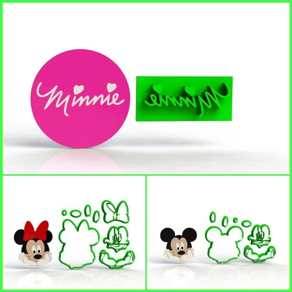 Cortador Kit Mickey E Minne 8 Cm