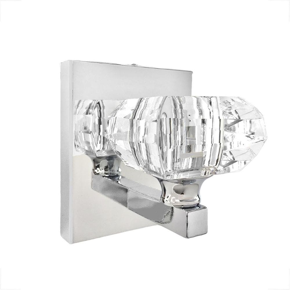 Arandela De Cristal K9 Prata Interna Cabeceira Cindy Bet41