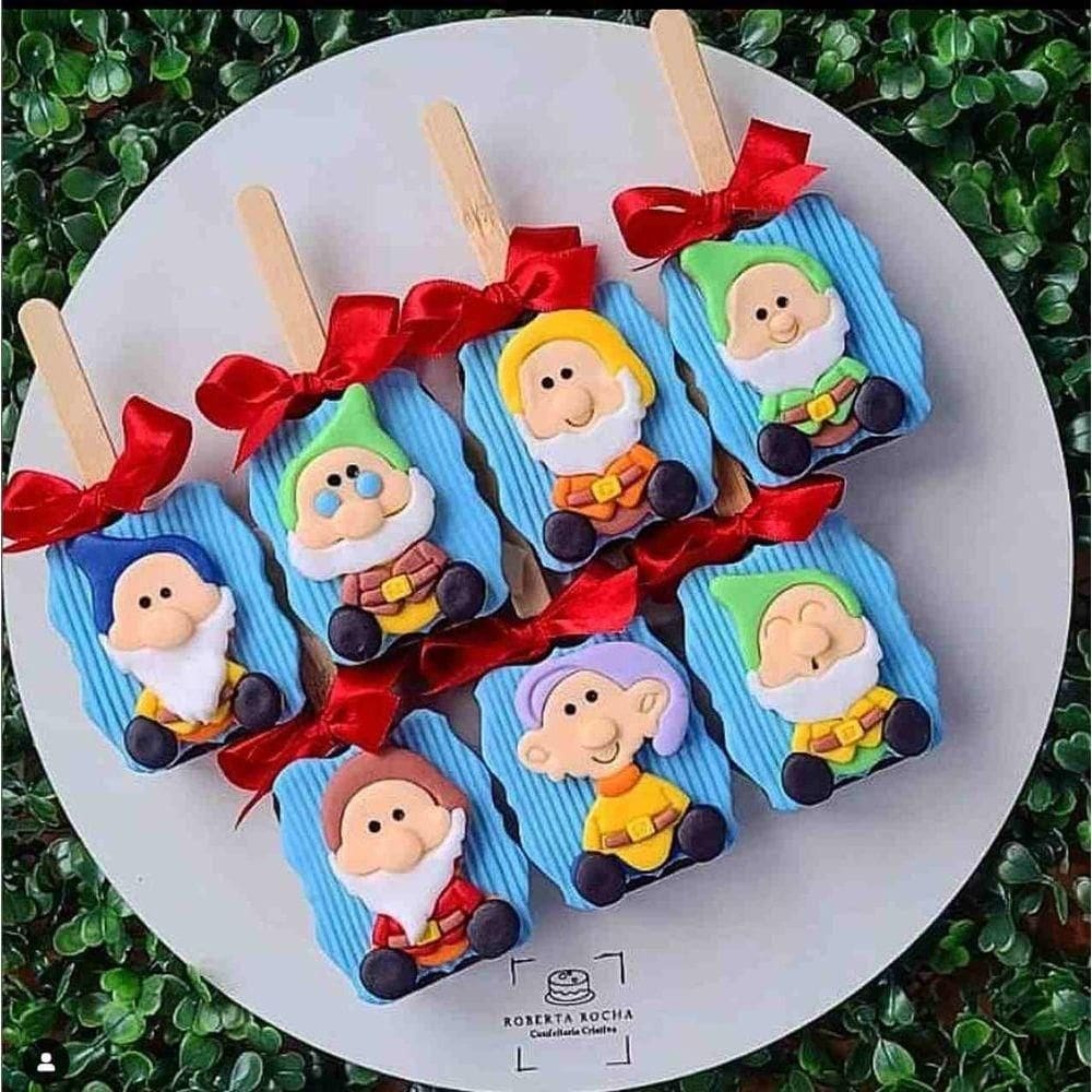 Cortador Kit Branca De Neve - 7 Anões Modulares Tamanho 7 Cm