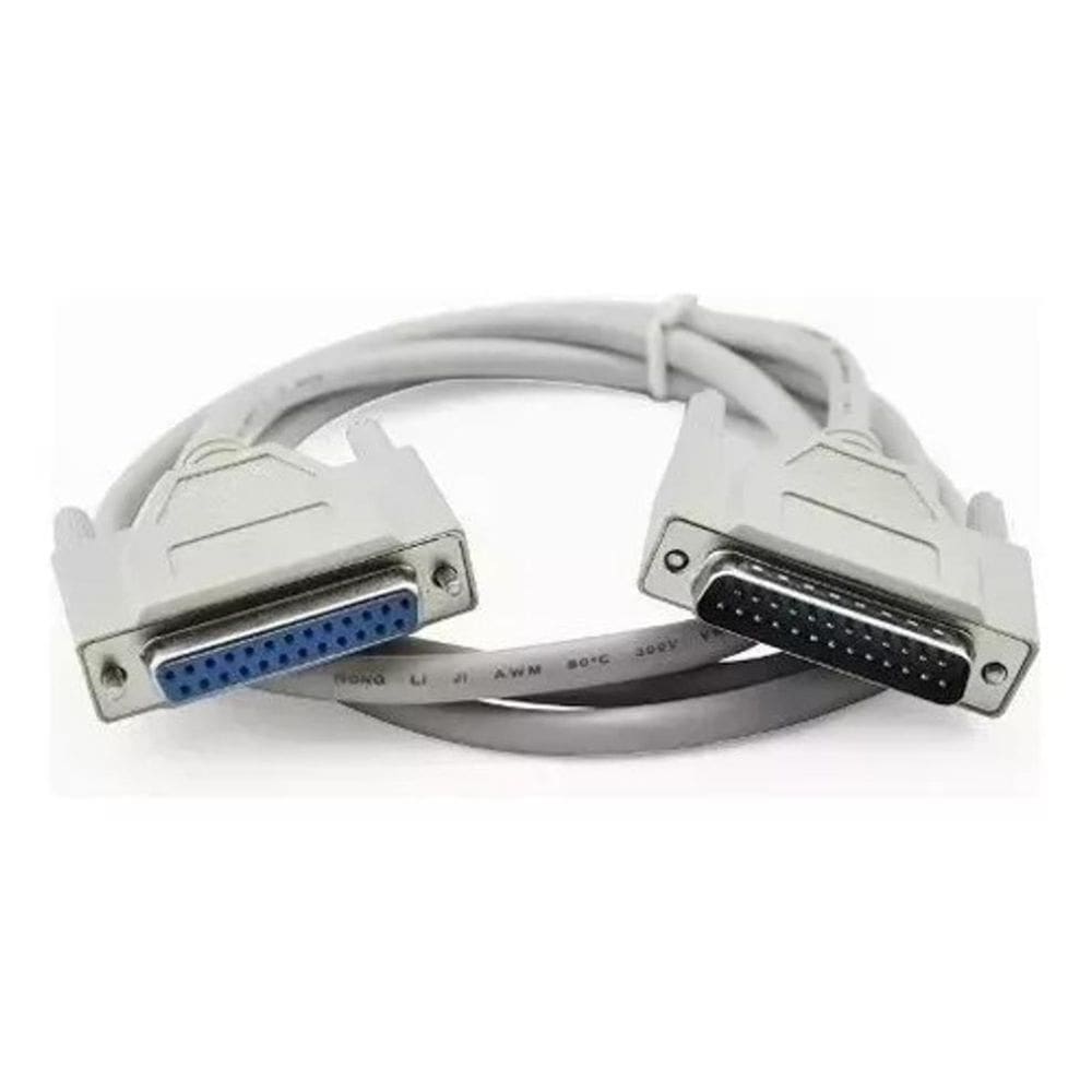 Cabo De Extensão Rs232 Db25 Macho Para Db25 Fêmea 1,5Mts