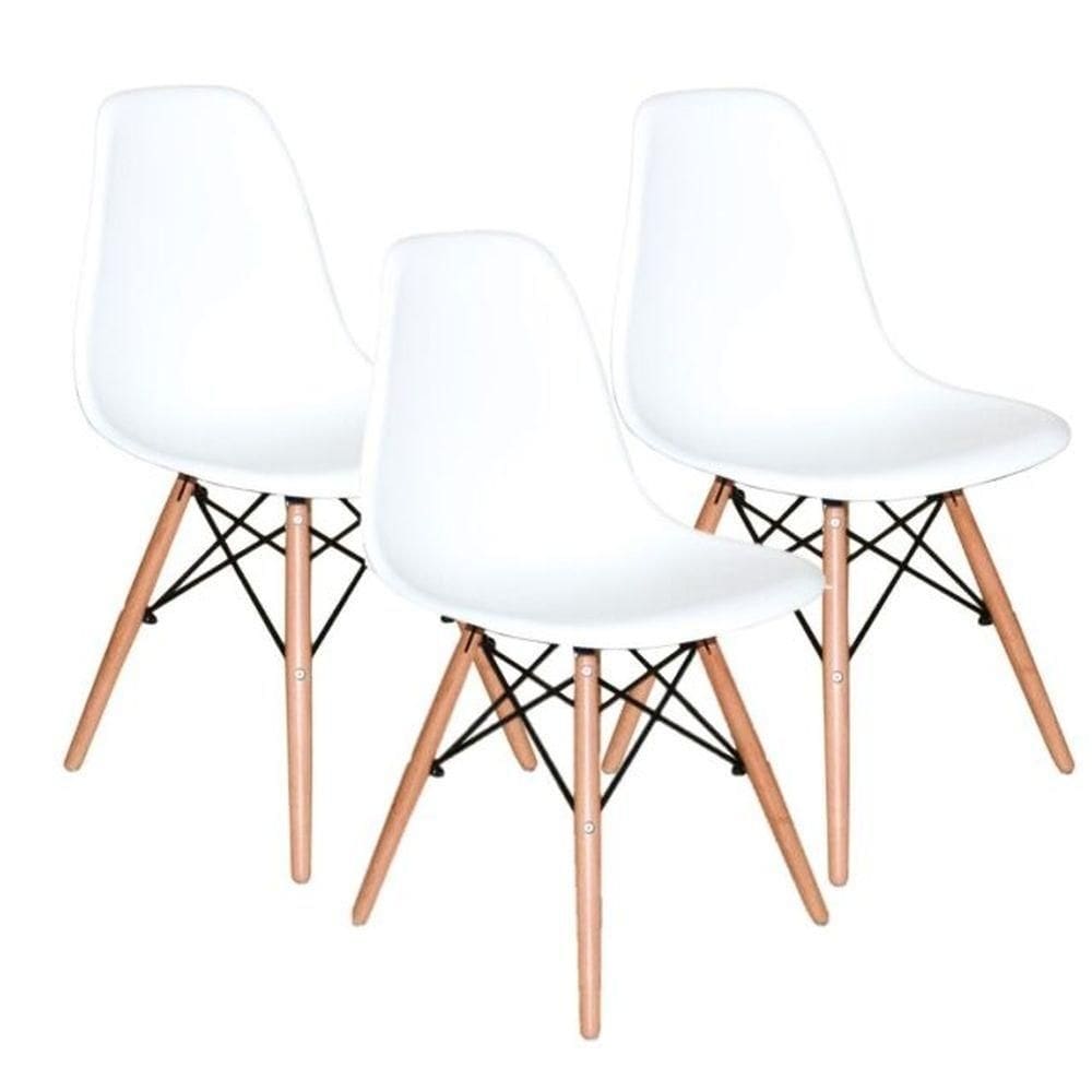 Conjunto Com 3 Cadeiras Eames
