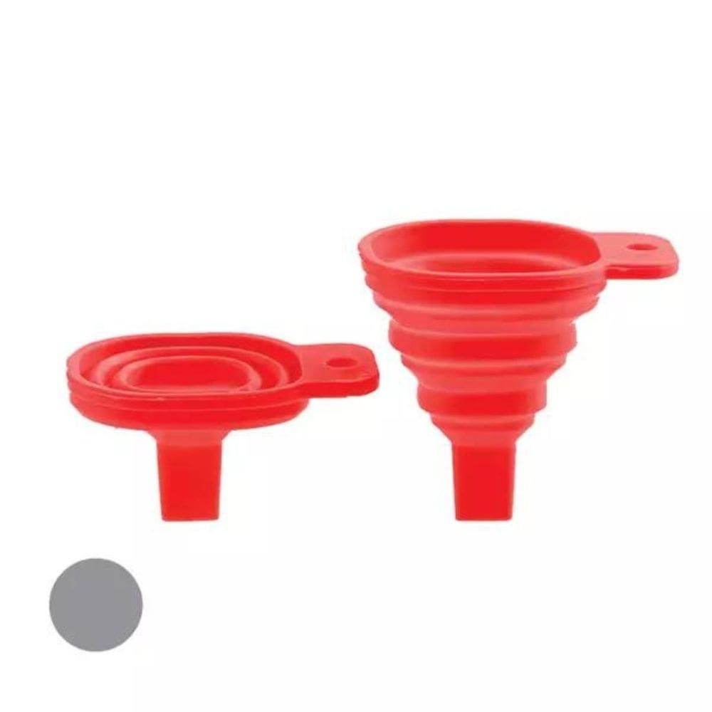 Kit 3 Funil Flexível Vermelho Silicone Cozinha Uny Home